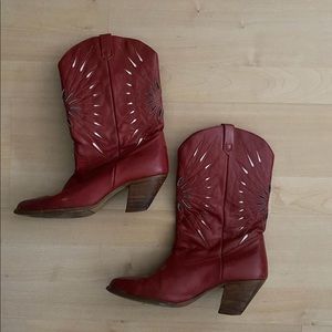 Red cowboy boots